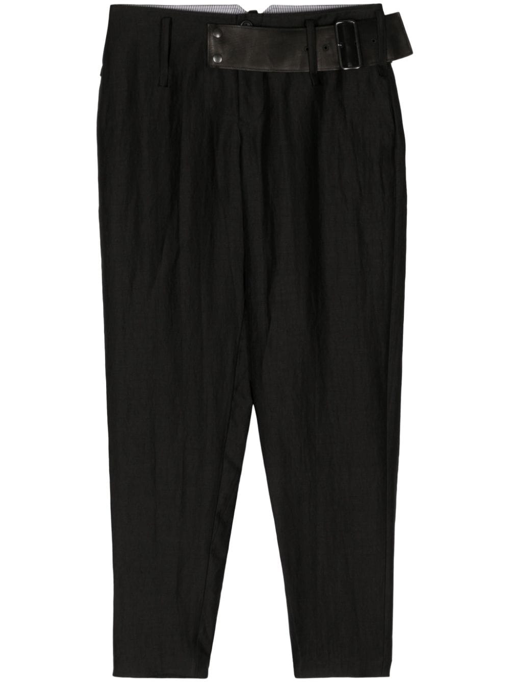 Yohji Yamamoto Tapered-Hose mit Gürtel - Schwarz von Yohji Yamamoto