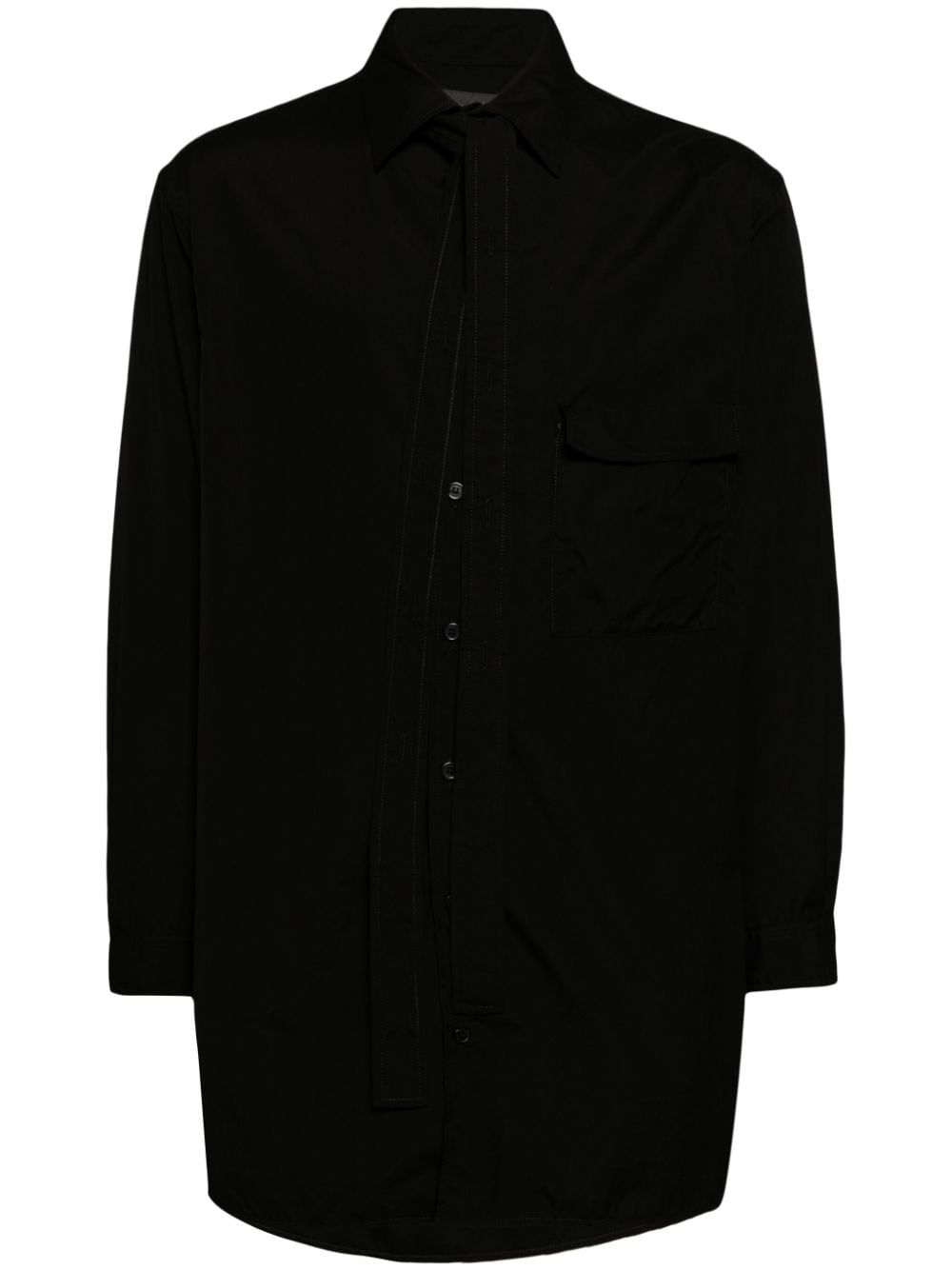 Yohji Yamamoto classic-collar cotton shirt - Schwarz von Yohji Yamamoto