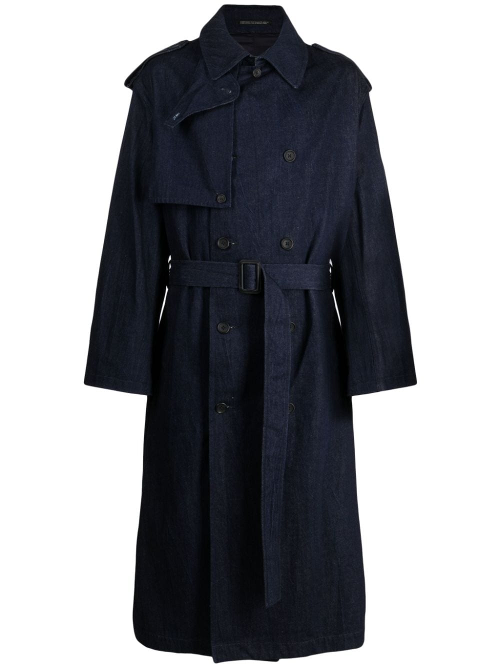 Yohji Yamamoto Trenchcoat mit klassischem Kragen - Blau von Yohji Yamamoto