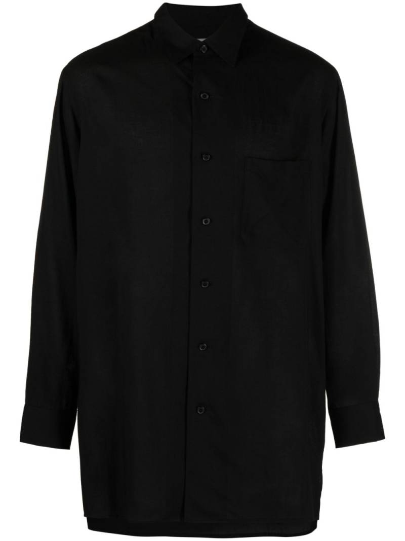 Yohji Yamamoto Hemd mit tiefen Schultern - Schwarz von Yohji Yamamoto