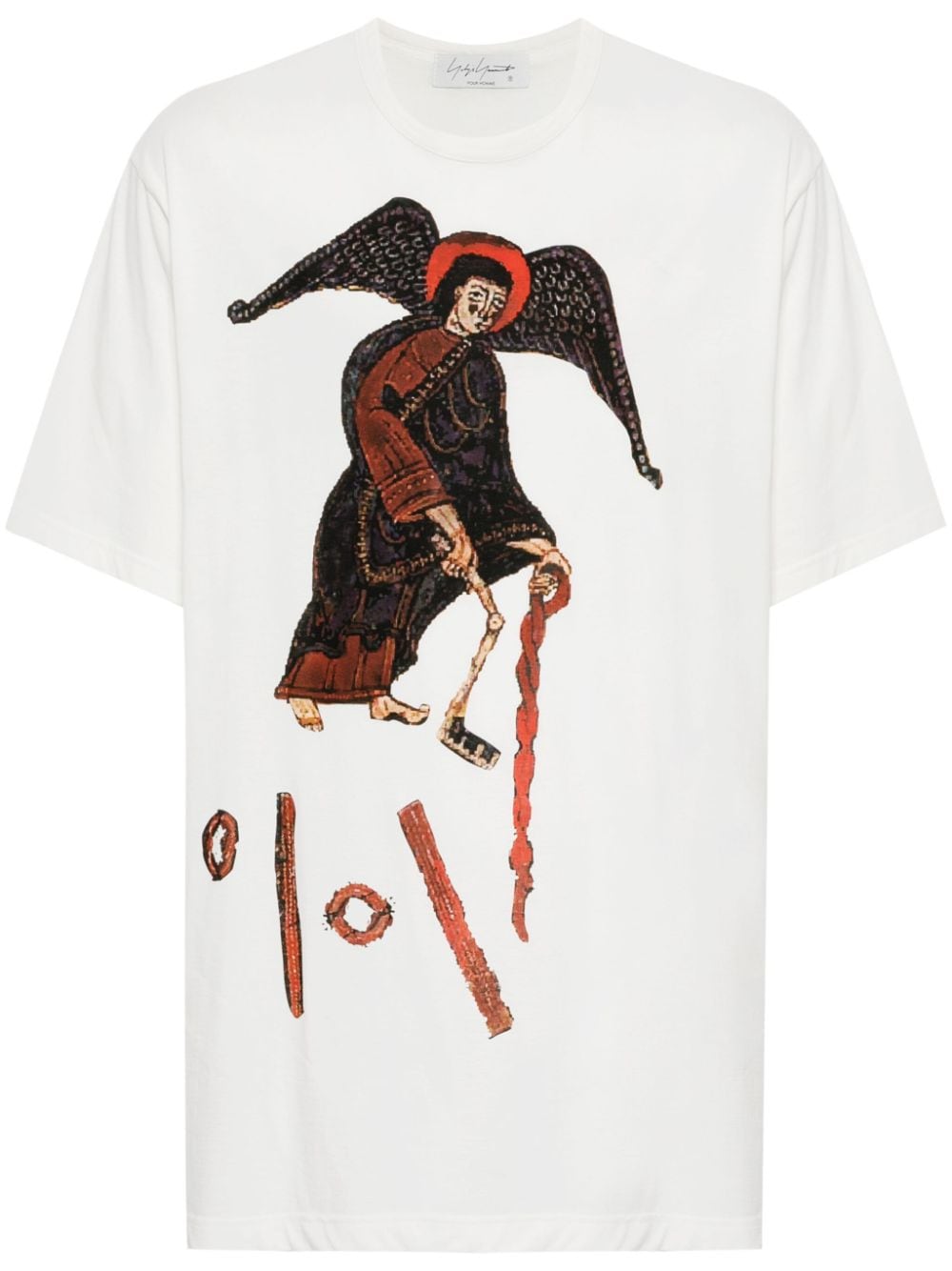 Yohji Yamamoto T-Shirt mit grafischem Print - Weiß von Yohji Yamamoto