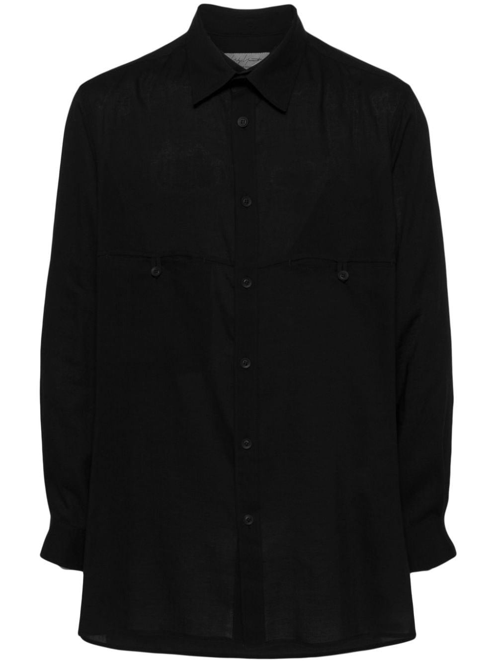 Yohji Yamamoto jetted-pocket buttoned shirt - Schwarz von Yohji Yamamoto