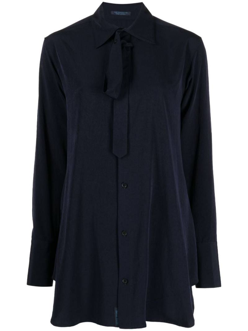 Yohji Yamamoto Bluse mit Schnürung - Blau von Yohji Yamamoto