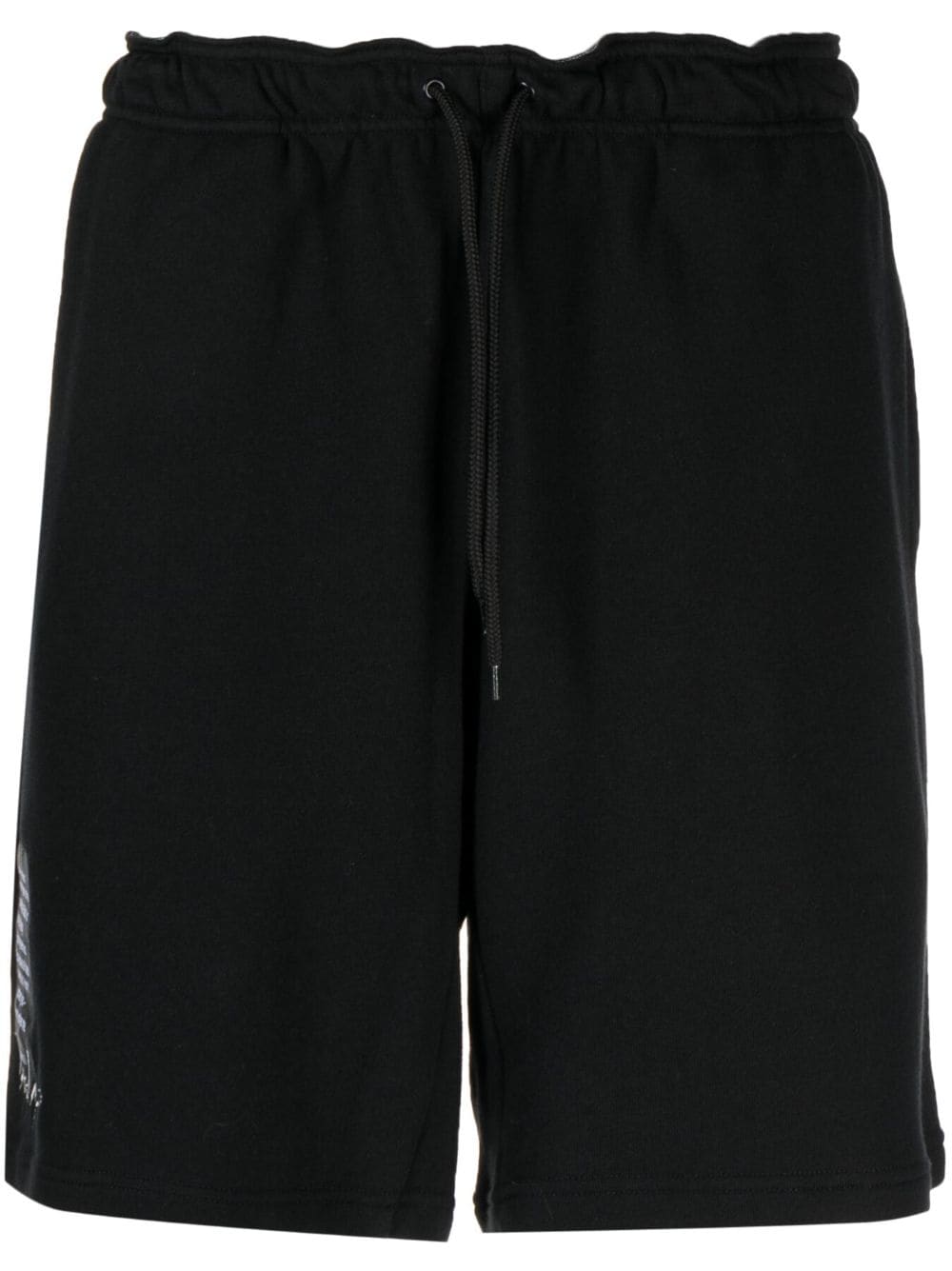 Yohji Yamamoto Shorts mit Logo-Print - Schwarz von Yohji Yamamoto