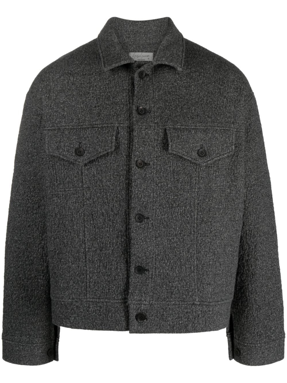 Yohji Yamamoto Melierte Hemdjacke - Schwarz von Yohji Yamamoto