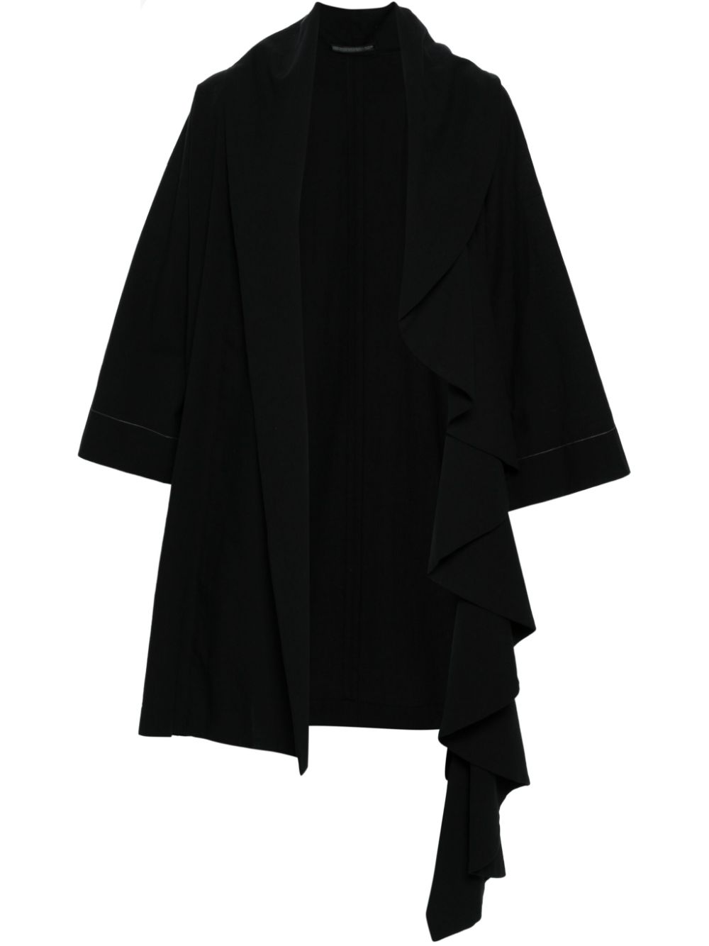 Yohji Yamamoto open-front textured jacket - Schwarz von Yohji Yamamoto