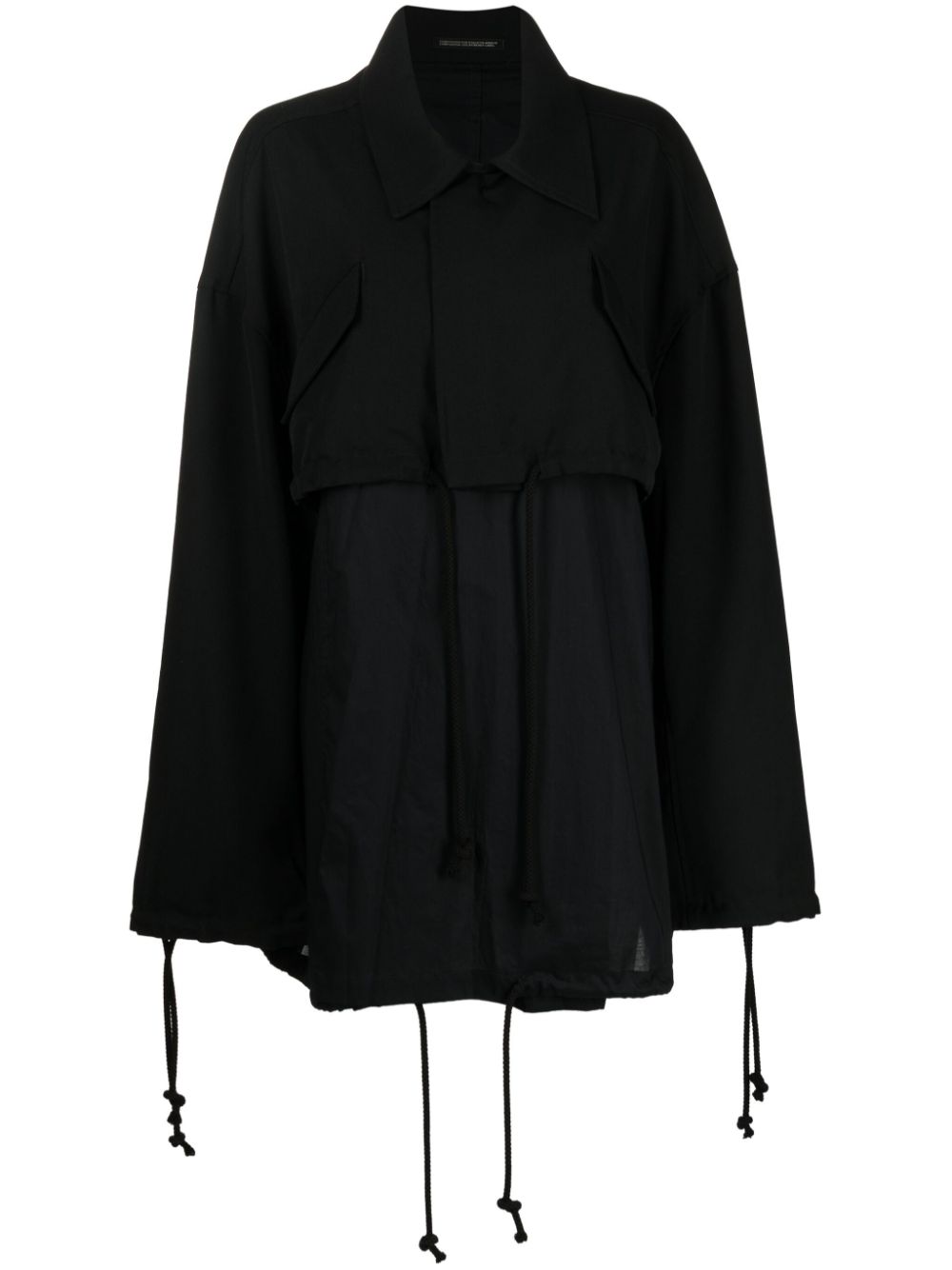 Yohji Yamamoto Cape mit Einsätzen - Schwarz von Yohji Yamamoto