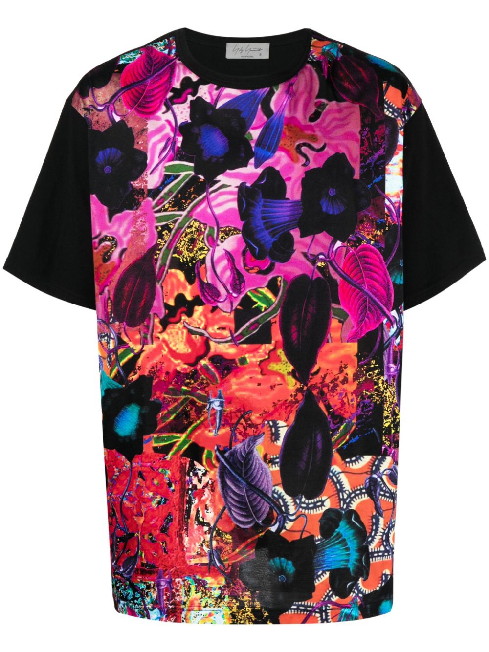 Yohji Yamamoto T-Shirt im Patchwork-Look - Schwarz von Yohji Yamamoto