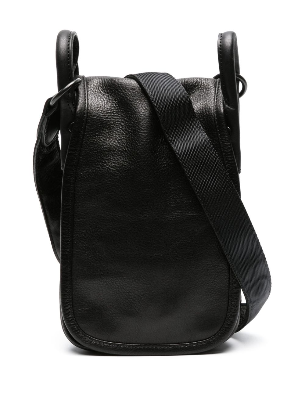 Yohji Yamamoto Schultertasche aus strukturiertem Leder - Schwarz von Yohji Yamamoto