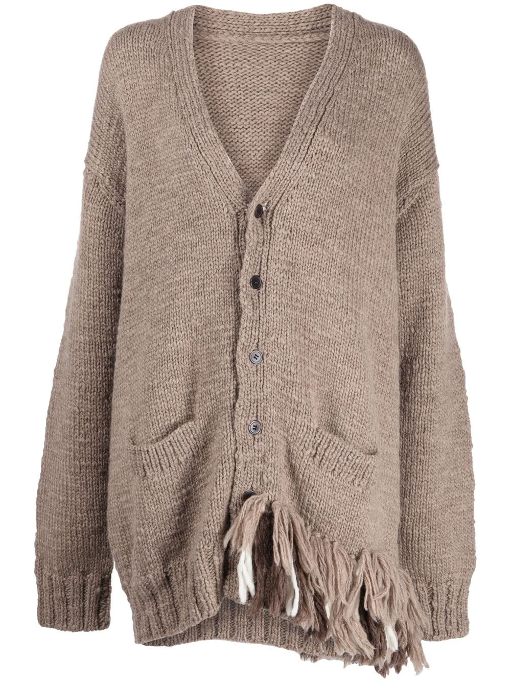 Yohji Yamamoto Cardigan mit V-Ausschnitt - Braun von Yohji Yamamoto