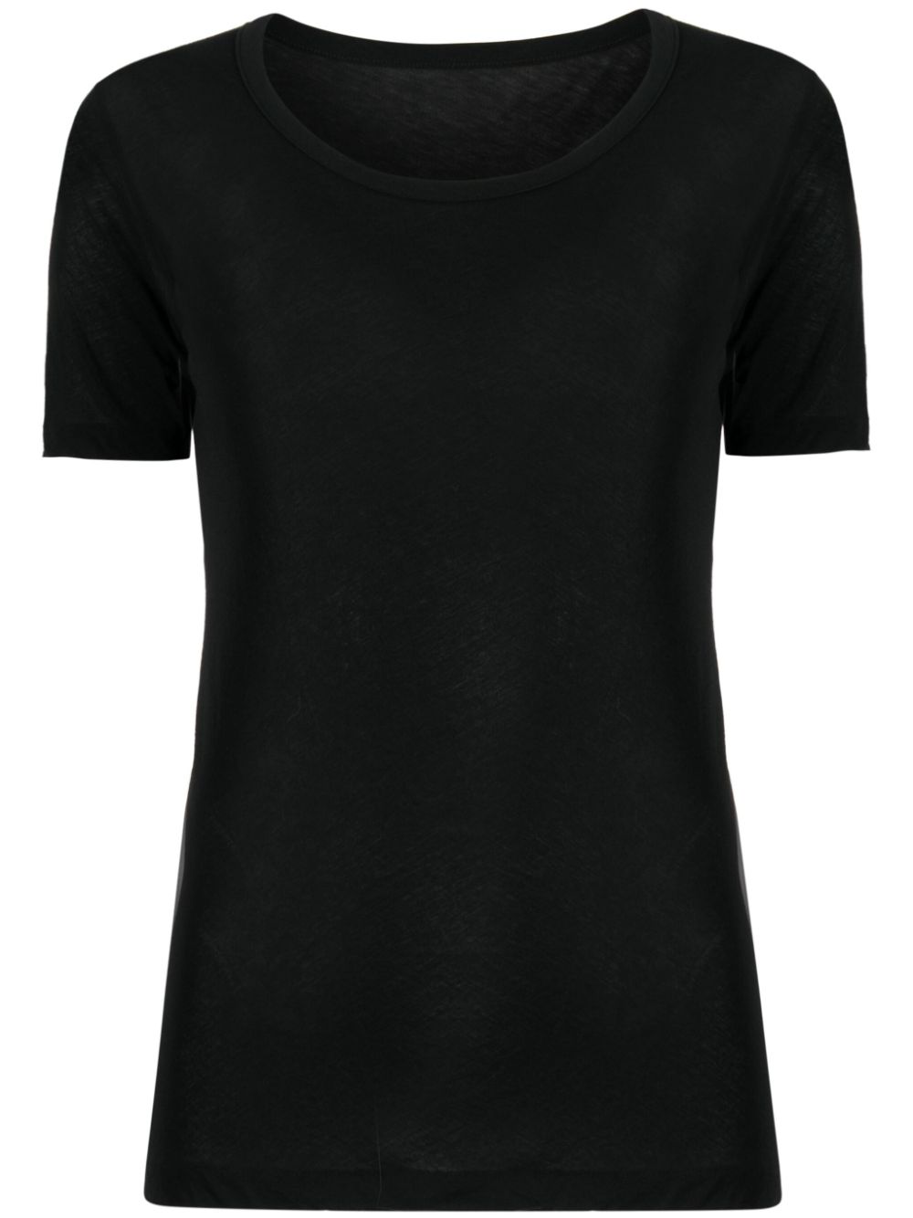 Yohji Yamamoto T-Shirt mit weitem Kragen - Schwarz von Yohji Yamamoto