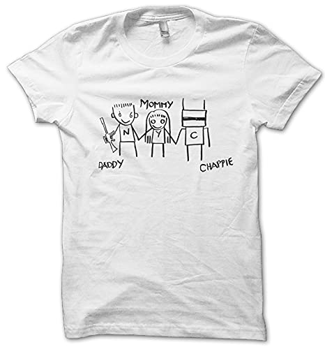 Chappie Herren weißes Baumwoll T-Shirt (XL) (XL) von Yohjis Tees