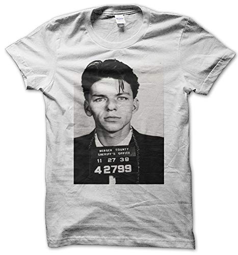 Frank Sinatra Mugshot Fahndungsfoto Weiß T-Shirt Herren s-XXL (Small) von Yohjis Tees