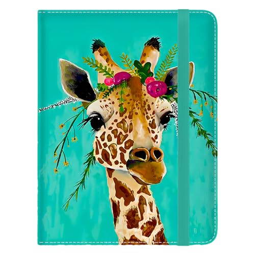 Reisepasshülle, RFID-blockierende Reisepasshülle mit Kreditkartenfach und Bordkarten-Schlitz-Kombination, Leder, Reisedokumente, Organizer für Damen und Herren, Giraffe von Yoiilifee