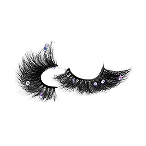 1 Paar Falsche Wimpern Strass Lange Wispy Natürliche Falsche Wimpern Gefälschte Wimpern für Frauen Make-up 8 von Yokawe