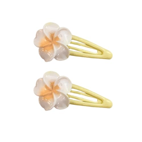 Yokawe Blumen-Haar-Accessoires, Plumeria, rutschfest, süße Haarnadeln, Ringe, dekorative Kunststoff-Clips für Damen von Yokawe