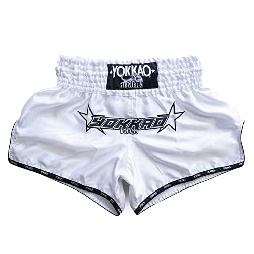 Yokkao Muay Thai Institution Carbonfit Boxing Shorts - White - XL von Yokkao