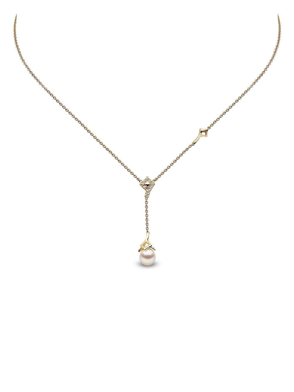 Yoko London 18kt Gelbgoldhalskette mit Perle und Diamanten von Yoko London