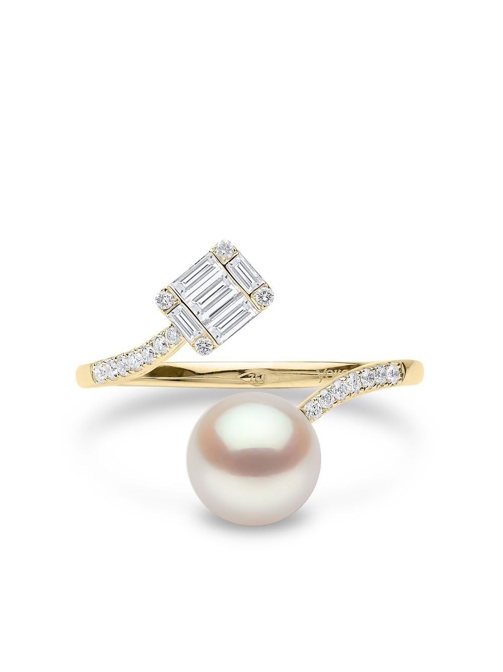 Yoko London 18kt Starlight Gelbgoldring mit Perle und Diamanten von Yoko London