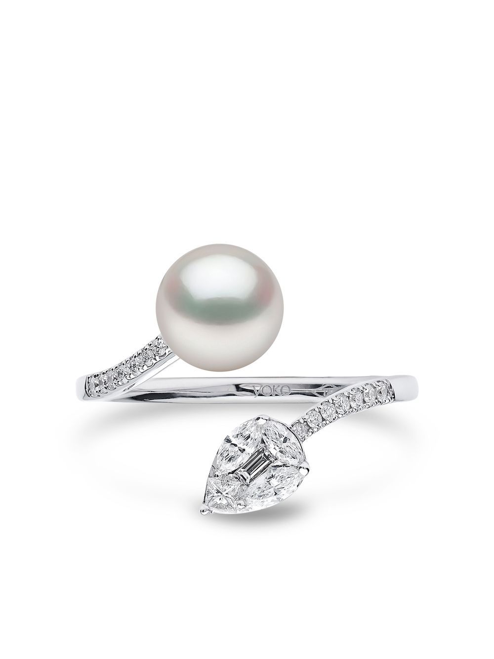 Yoko London 18kt Starlight Weißgoldring mit Perle und Diamanten - Silber von Yoko London