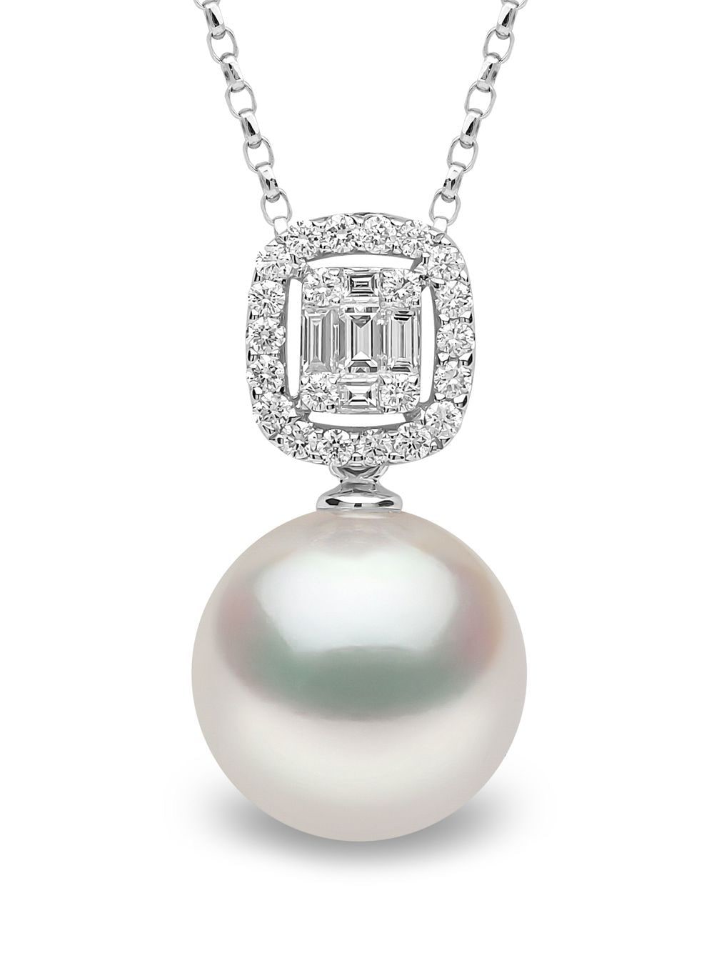 Yoko London 18kt Weißgoldhalskette mit Perle und Diamanten - Silber Yoko London 18kt Weißgoldhalskette mit Perle und Diamanten - Silber von Yoko London