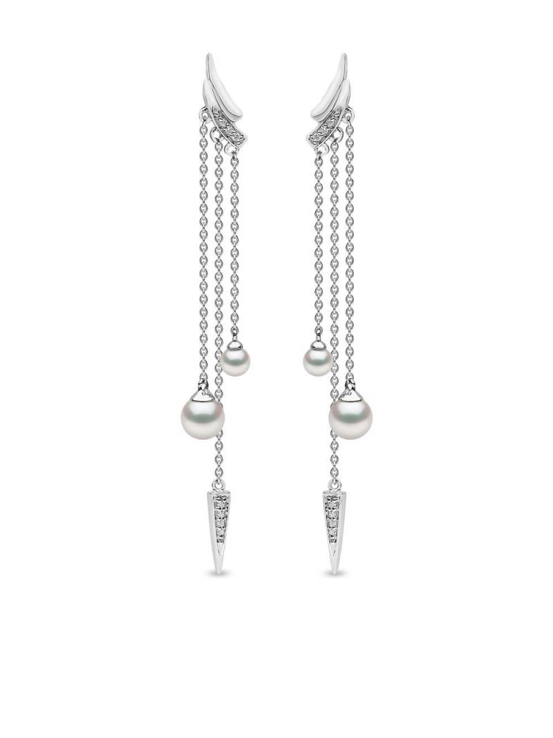 Yoko London 18kt Weißgoldohrringe mit Diamanten und Perlen - Silber von Yoko London