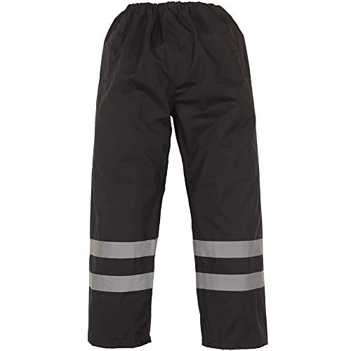 Yoko wasserdichte Herren-Arbeitshose, hohe Sichtbarkeit, Schwarz, L von Yoko