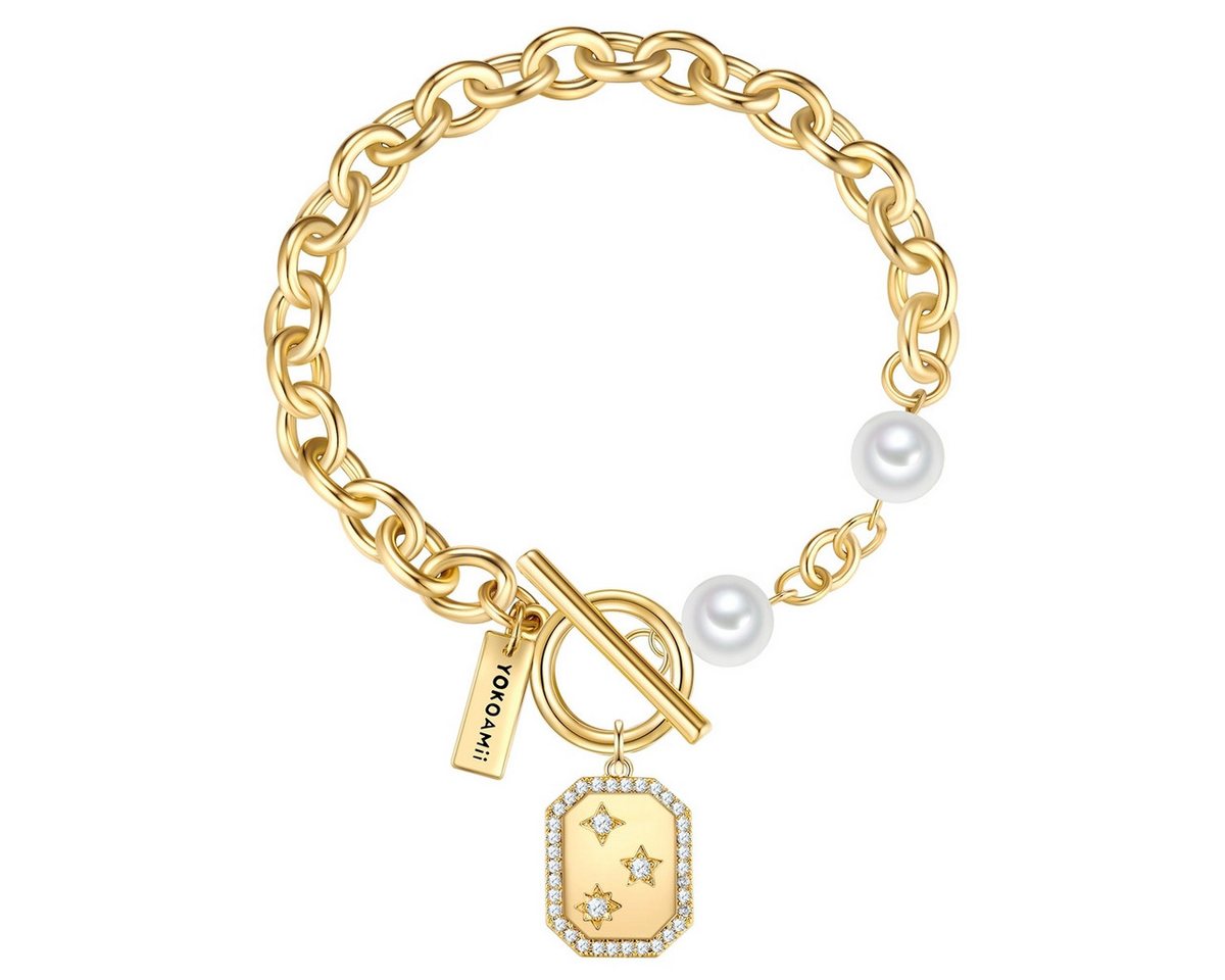Yokoamii Armband Sterne gelbgold, mit Zirkonia von Yokoamii