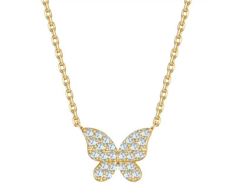 Yokoamii Collier Schmetterling gelbgold von Yokoamii
