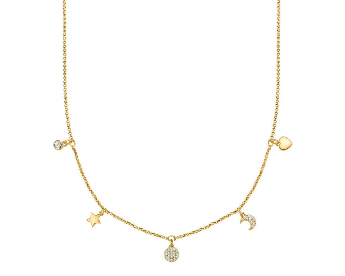 Yokoamii Collier Stern/Kreis/Mond/Herz gelbgold von Yokoamii