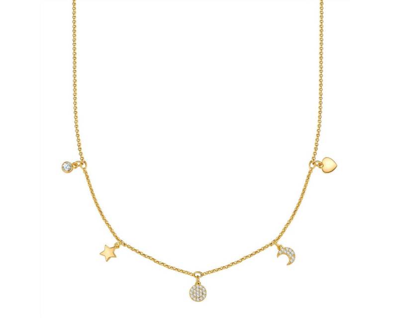 Yokoamii Collier Stern/Kreis/Mond/Herz gelbgold von Yokoamii