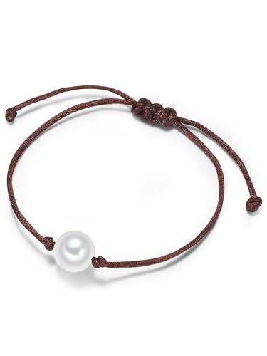 Yokoamii Damen Armband Textil rund Muschelkernperle ca. 10,0-10,5 mm Textilarmband Yokoamii Damen Armband Textil rund Muschelkernperle ca. 10,0-10,5 mm Textilarmband von Yokoamii