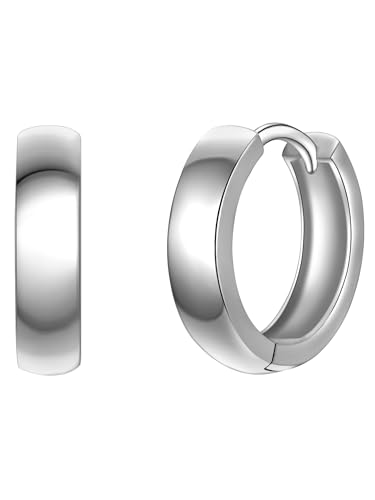 Yokoamii Damen Creolen Metall-Legierung Silber-Optik Modeschmuckcreolen von Yokoamii