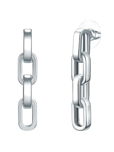 Yokoamii Damen Ohrhänger Metall-Legierung Silber-Optik Modeschmuckohrhänger von Yokoamii