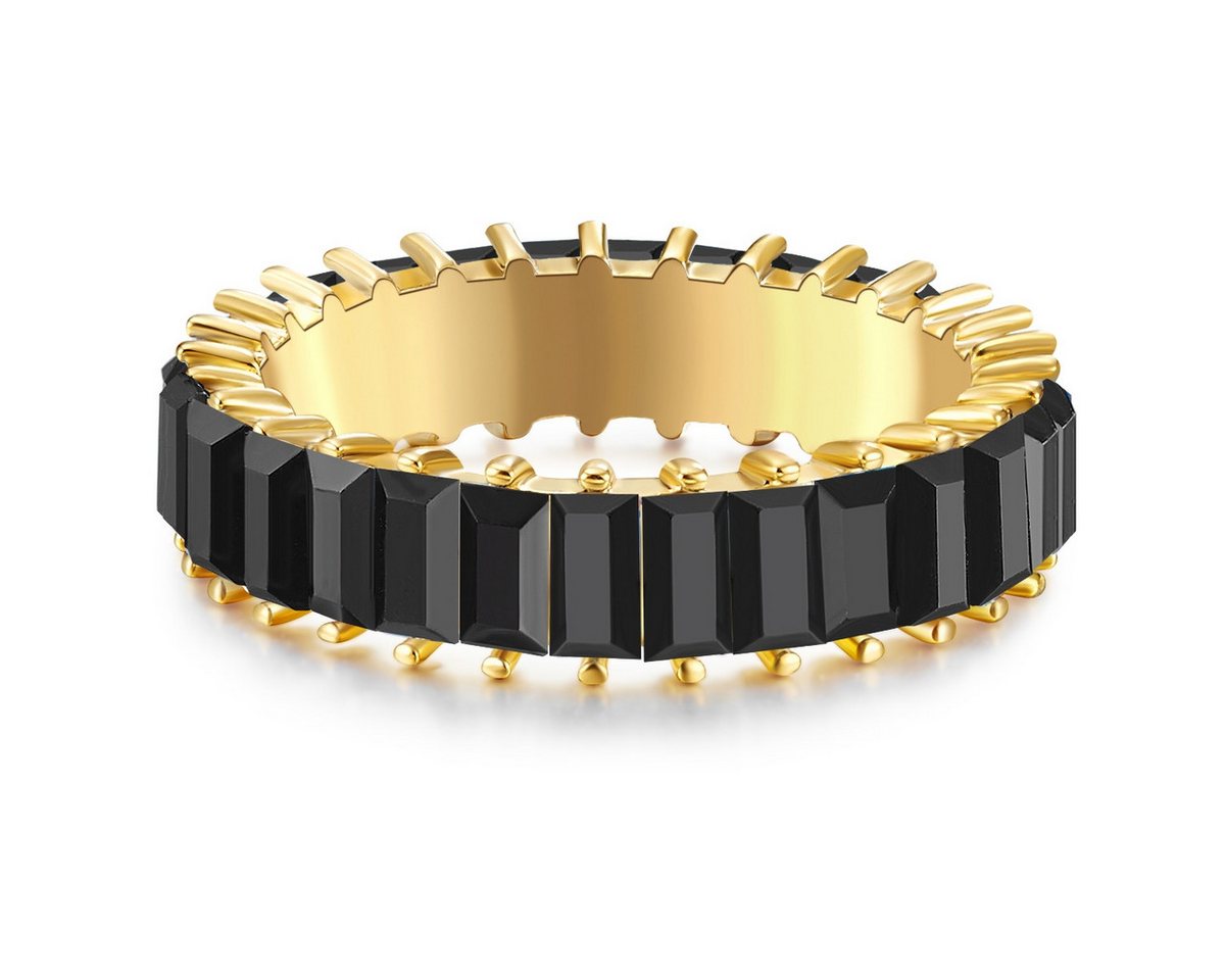 Yokoamii Fingerring Y102 (1-tlg), Ring gelbgold Kristall schwarz von Yokoamii