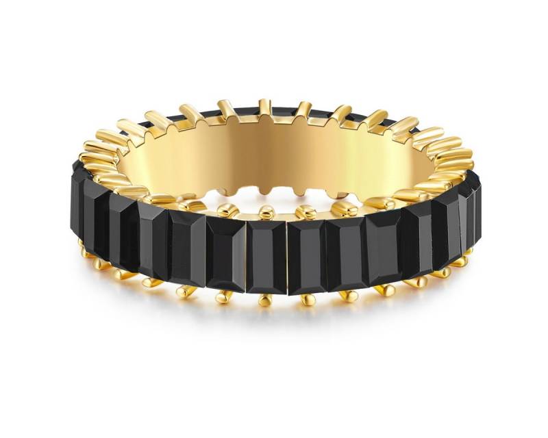 Yokoamii Fingerring Y102 (1-tlg), Ring gelbgold Kristall schwarz von Yokoamii