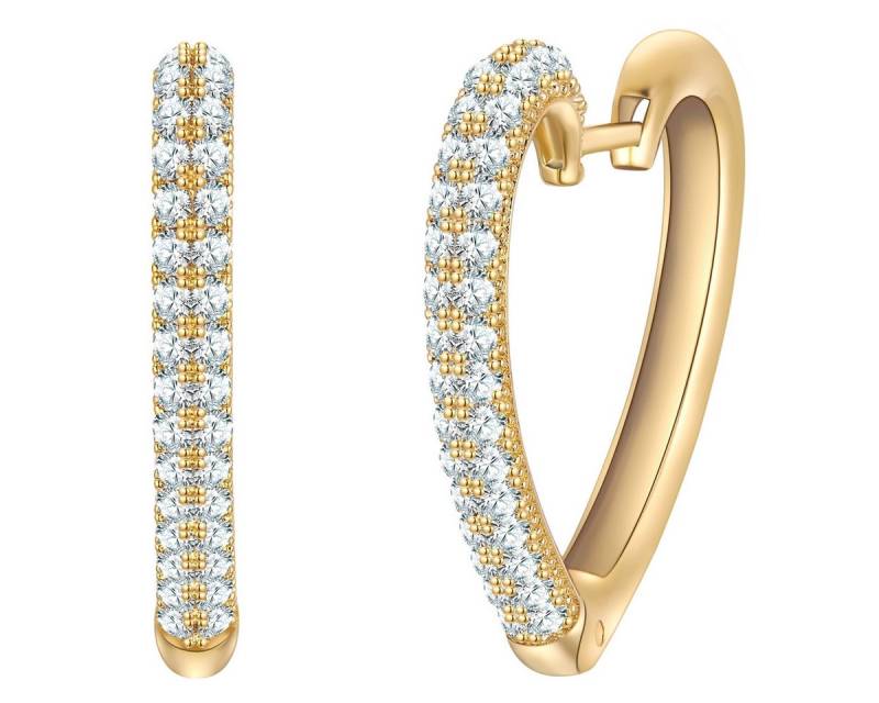 Yokoamii Paar Creolen Herz gelbgold von Yokoamii