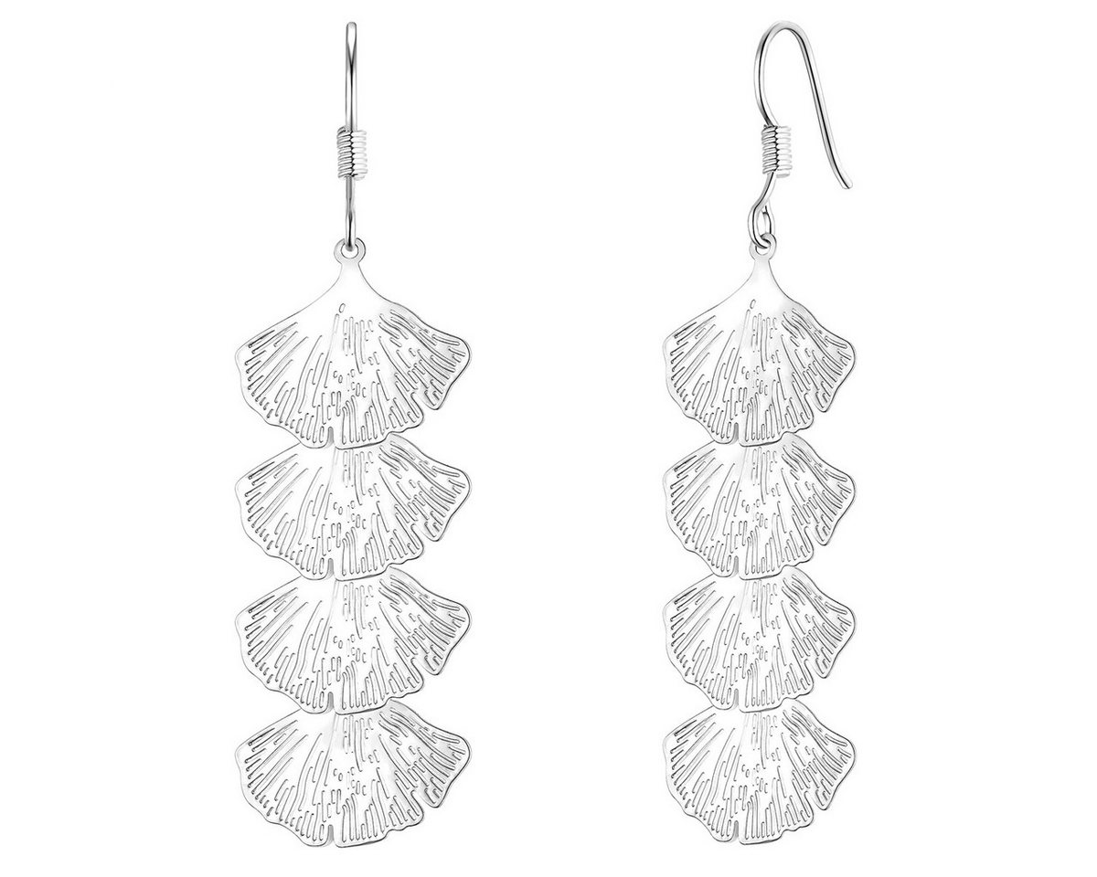 Yokoamii Paar Ohrhänger Ginkgoblatt silber von Yokoamii