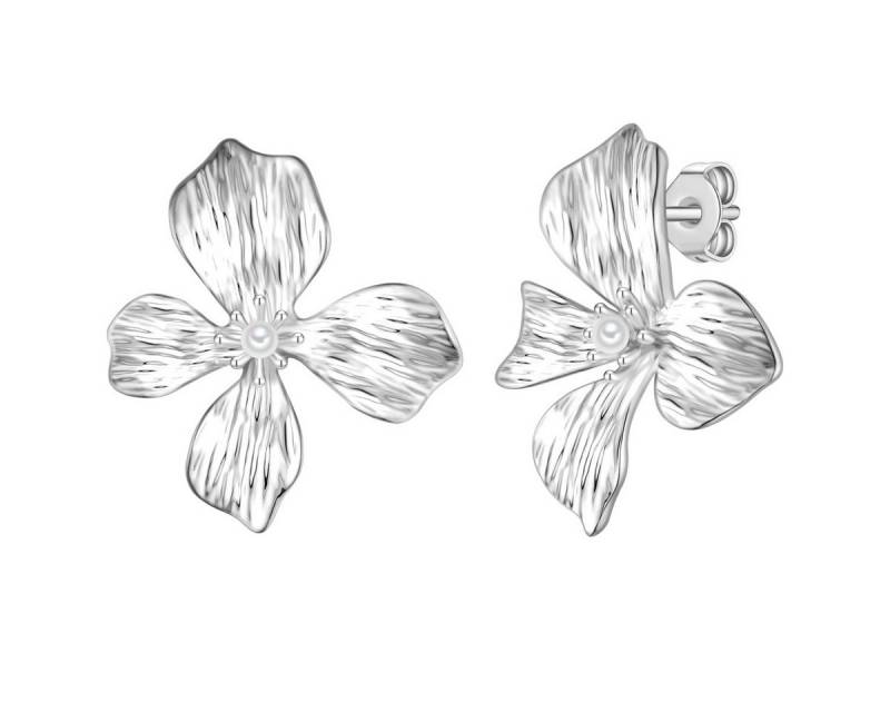 Yokoamii Paar Ohrstecker Blume silber von Yokoamii