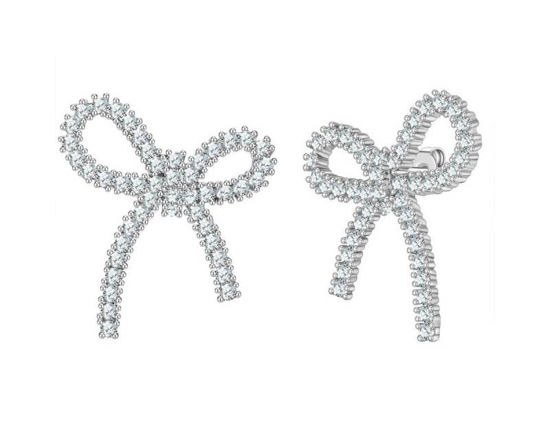 Yokoamii Paar Ohrstecker Schleife silber von Yokoamii