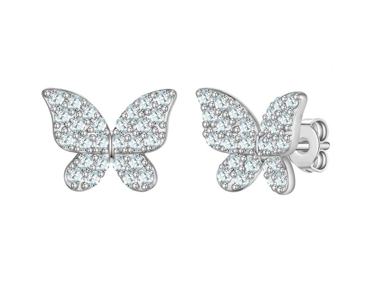 Yokoamii Paar Ohrstecker Schmetterling silber von Yokoamii