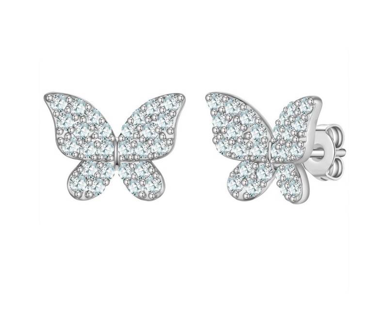 Yokoamii Paar Ohrstecker Schmetterling silber von Yokoamii