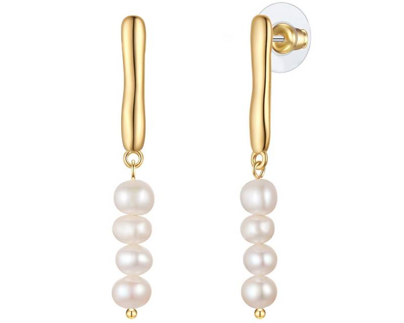 Yokoamii Perlenohrringe weiß, mit Süßwasser-Zuchtperle von Yokoamii