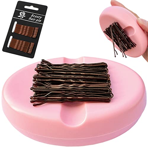 Bobby Pin Halter Haarspange Magnetischer Halter Nähnadelhalter Magnetische Nadeln Kissen Magnetische Büroklammer Halter mit 24 Bobby Pins (Rosa) von Yokosea