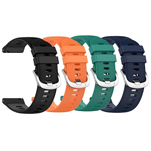 Yoktburu 19mm Armband Kompatibel mit ID205U/ ID205S/ ID205L/ ID216/ SW021/ SW025/ SW01/ SW023/ Uwatch 3/ Uwatch Ufit/Uwatch GT Ersatzarmband für Damen Herren (schwarz+orange+grün+blau) von Yoktburu