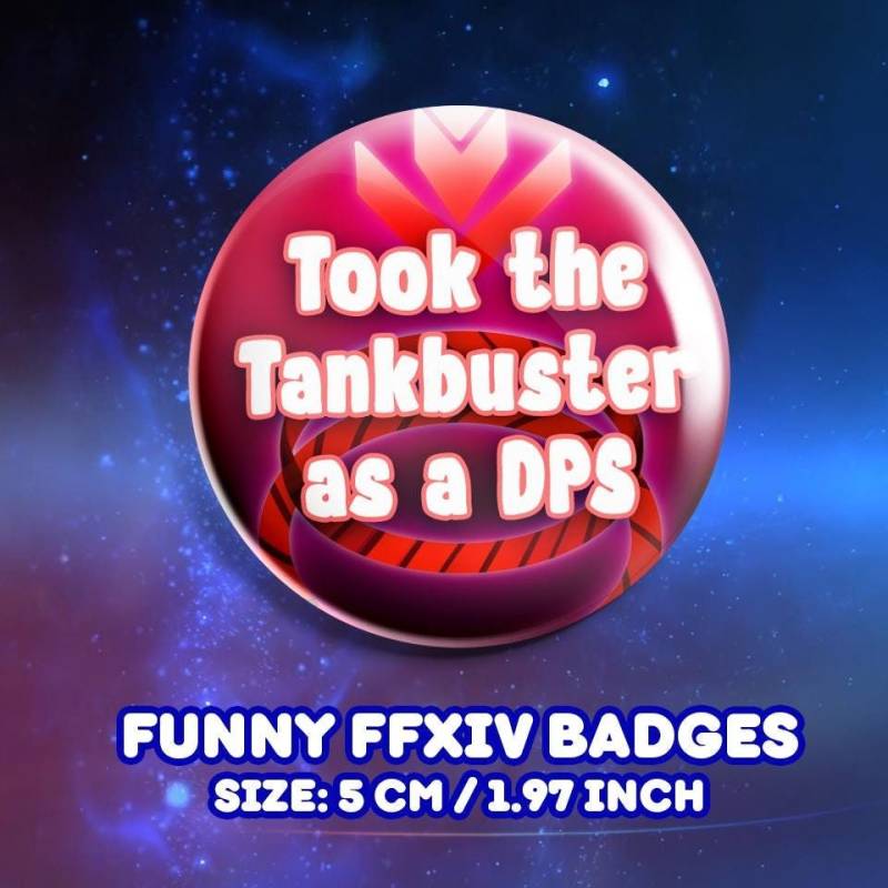 Ffxiv Lustige Abzeichen | Tank Buster 5 cm Durchmesser von Yokufo