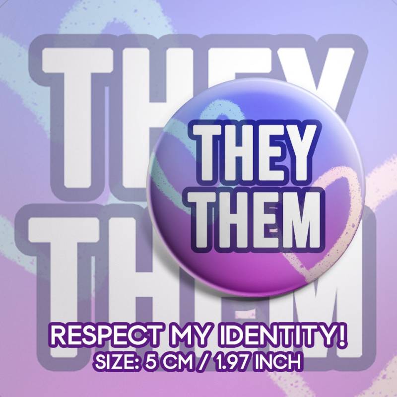 Sie/Sie | Pronomen Abzeichen 5 cm Durchmesser Sie/Sie | Pronomen Abzeichen 5 cm Durchmesser von Yokufo