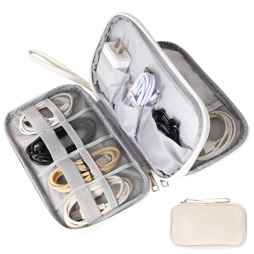 Yokuni Kabel Organizer Tasche, Doppellagige Kabeltasche Organizer, Kabel Tasche mit Tragbarem Griff, Tech Pouch für Kabelaufbewahrung, USB Ladekabel, Powerbank, SD Stick und Andere Elektronik Zubehör Yokuni Kabel Organizer Tasche, Doppellagige Kabeltasche Organizer, Kabel Tasche mit Tragbarem Griff, Tech Pouch für Kabelaufbewahrung, USB Ladekabel, Powerbank, SD Stick und Andere Elektronik Zubehör von Yokuni