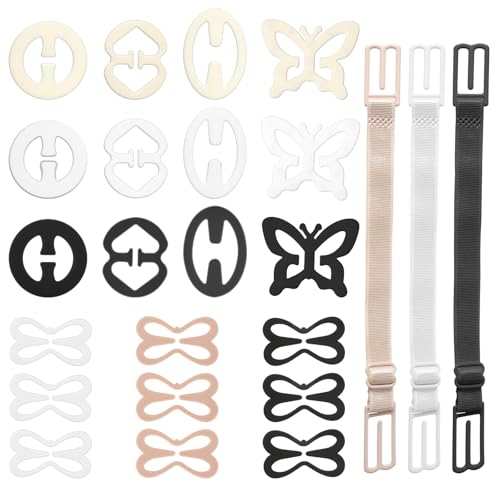 24 Stück BH Träger Halter Clip Damen Rutschfester Verstellbarer BH Clips für Den Rücken Rutschfester Elastische BH-Trägerhalter zum Laufen Klettern Training von Yolev