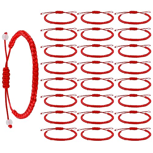 Yolev 24 Stück Rot Seil Armband Schutz Amulett Armband Rot Handgefertigtes Freundschaftsarmband Knoten Kabbalah Glück Männer Armband Glücksarmband Damen Freundschaftsbänder Kinder Yolev 24 Stück Rot Seil Armband Schutz Amulett Armband Rot Handgefertigtes Freundschaftsarmband Knoten Kabbalah Glück Männer Armband Glücksarmband Damen Freundschaftsbänder Kinder von Yolev